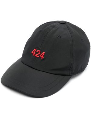 424 logo-embroidered baseball cap - Black