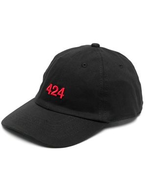 424 logo-embroidered cap - Black
