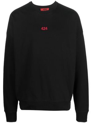 424 logo-embroidered crew-neck sweatshirt - Black