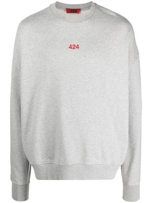 424 logo-embroidered crew-neck sweatshirt - Grey