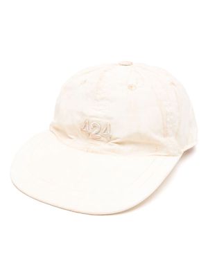 424 logo-embroidered distressed cap - Neutrals