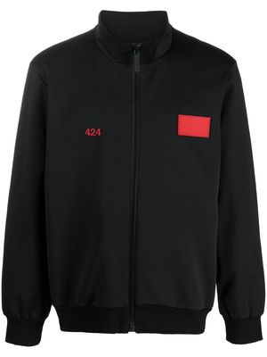424 logo-embroidered zipped jacket - Black
