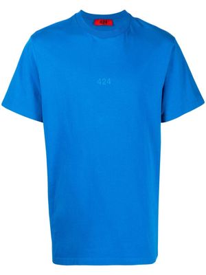 424 logo-print cotton T-shirt - Blue
