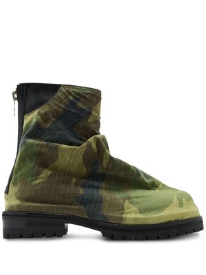 424 Marathon camouflage-print boots - Green