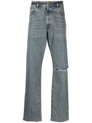 424 mid-rise rip-detail jeans - Blue