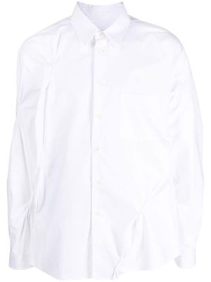 424 pinched-detail cotton shirt - White