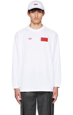 424 White Patch Long Sleeve T-Shirt