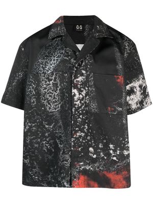 44 LABEL GROUP Ash abstract-print shirt - Black