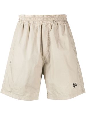 44 LABEL GROUP cotton track shorts - Neutrals