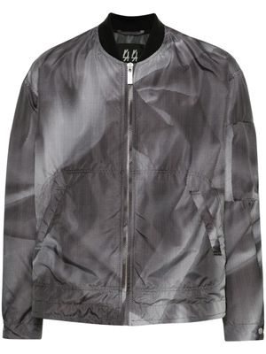 44 LABEL GROUP Crinkle graphic-print bomber jacket - Black