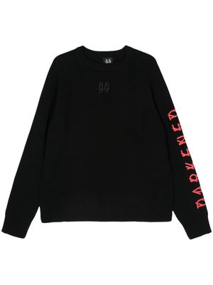 44 LABEL GROUP Darkened logo-print jumper - Black