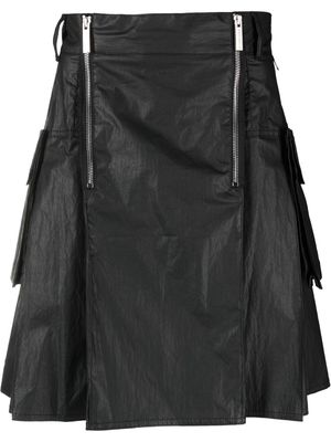44 LABEL GROUP double-zip cargo-pocket skirt - Black