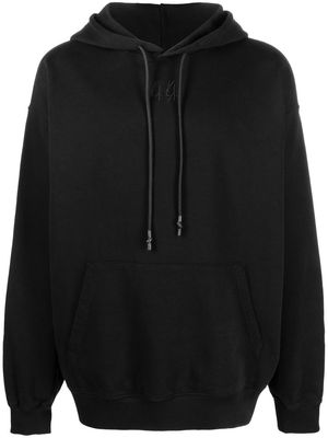 44 LABEL GROUP drawstring pullover hoodie - Black