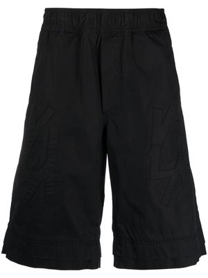 44 LABEL GROUP embossed-logo knee-length shorts - Black