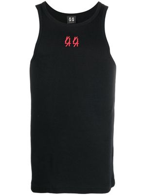 44 LABEL GROUP embroidered cotton vest - Black