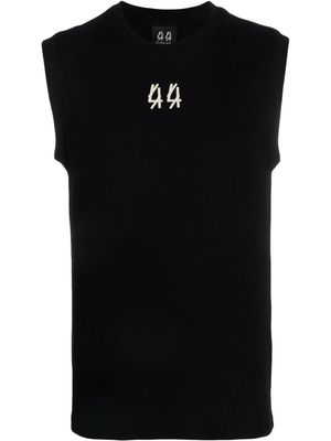 44 LABEL GROUP embroidered-logo vest top - Black