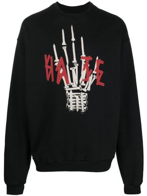 44 LABEL GROUP graphic logo-print sweatshirt - Black