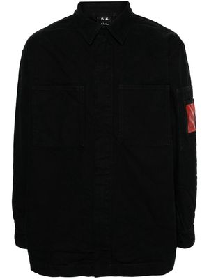 44 LABEL GROUP Hangover cotton overshirt - Black