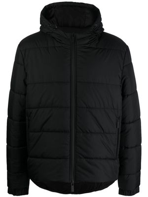 44 LABEL GROUP hooded padded logo-print jacket - Black