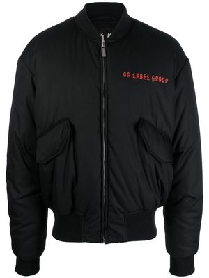 44 LABEL GROUP logo bomber jacket - Black