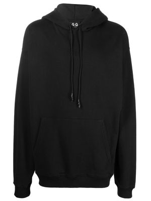 44 LABEL GROUP logo-embroidered cotton hoodie - Black