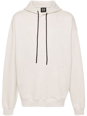 44 LABEL GROUP logo-embroidered cotton hoodie - Neutrals