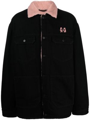 44 LABEL GROUP logo-embroidered denim jacket - Black