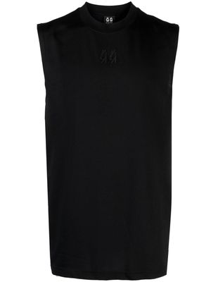 44 LABEL GROUP logo-embroidered sleeveless T-shirt - Black