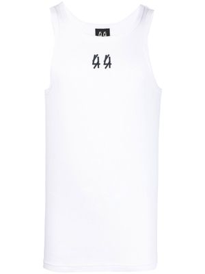 44 LABEL GROUP logo-embroidered tank top - White