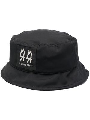 44 LABEL GROUP logo-patch bucket hat - Black