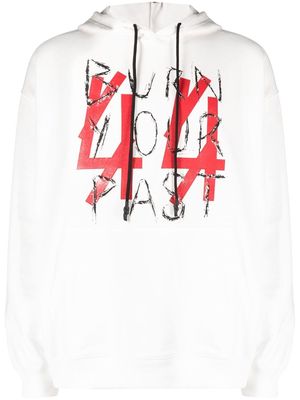 44 LABEL GROUP logo-print cotton sweatshirt - White