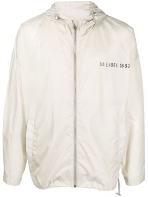 44 LABEL GROUP logo-print lightweight jacket - Neutrals