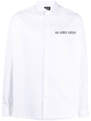 44 LABEL GROUP logo-print long-sleeve shirt - White