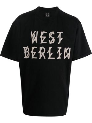 44 LABEL GROUP logo-print shorts-sleeve T-shirt - Black