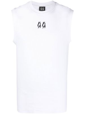 44 LABEL GROUP logo-print sleeveless top - White