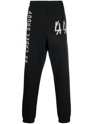 44 LABEL GROUP logo-print tapered sweatpants - Black