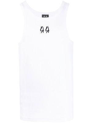 44 LABEL GROUP logo-print U-neck vest - White