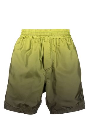 44 LABEL GROUP ombré logo-print swim shorts - Yellow