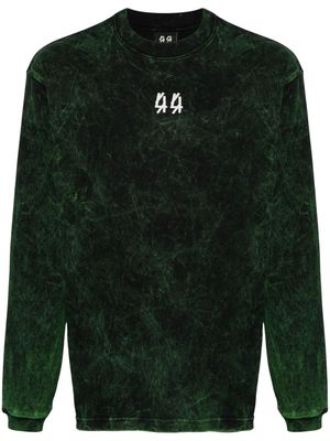 44 LABEL GROUP painterly-print cotton sweatshirt - Black