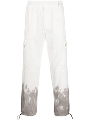 44 LABEL GROUP printed-cuff straight leg trousers - White