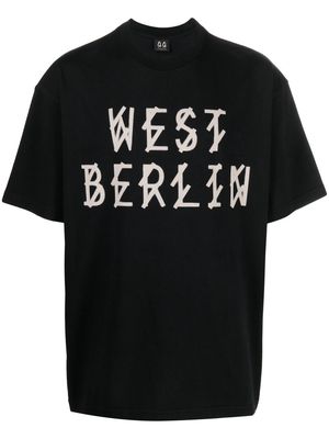 44 LABEL GROUP slogan-print cotton T-shirt - Black