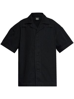 44 LABEL GROUP solid bowling shirt - Black