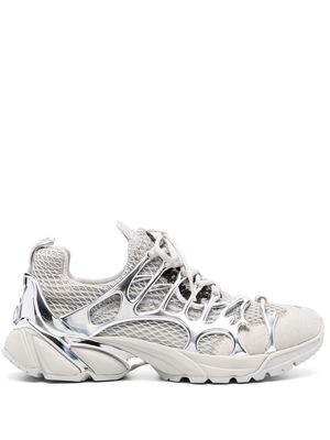 44 LABEL GROUP Symbiont chrome-detail trainers - Grey