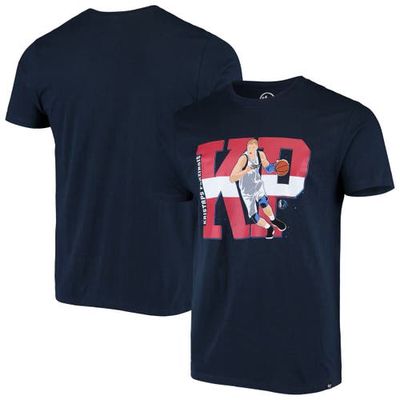 '47 Men's Kristaps Porzingis Navy Dallas Mavericks Player Graphic T-Shirt