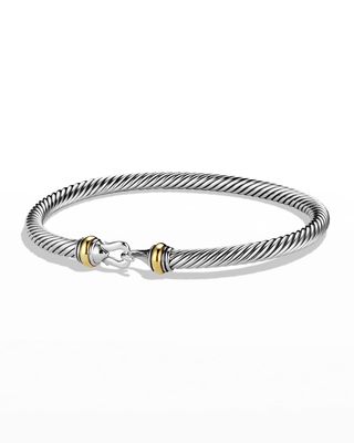4mm Cable Buckle Bracelet with Gold