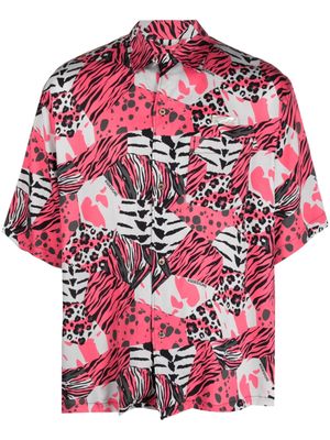 4SDESIGNS animal-print short-sleeve shirt - Pink