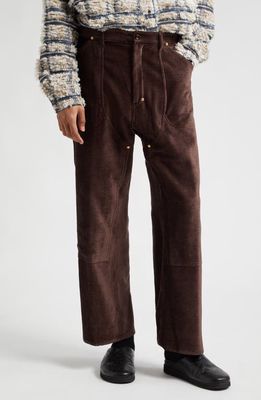 4SDesigns Cotton Blend Chenille Utility Pants in Camel