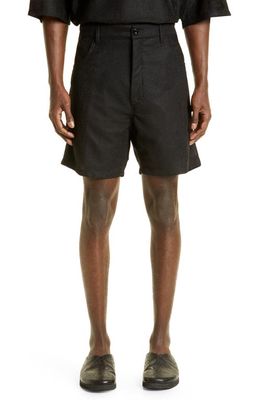 4SDesigns Crepe Jersey Carpenter Shorts in 90 Black