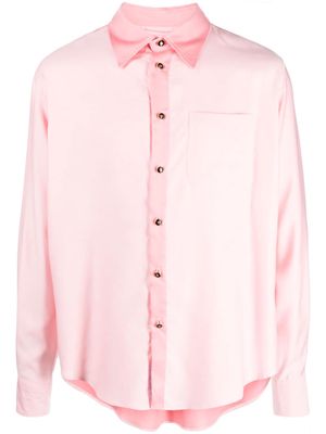 4SDESIGNS plain tencel shirt - Pink