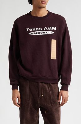 4SDesigns Repurposed Size Tag Cotton Crewneck Sweatshirt in 90 Black